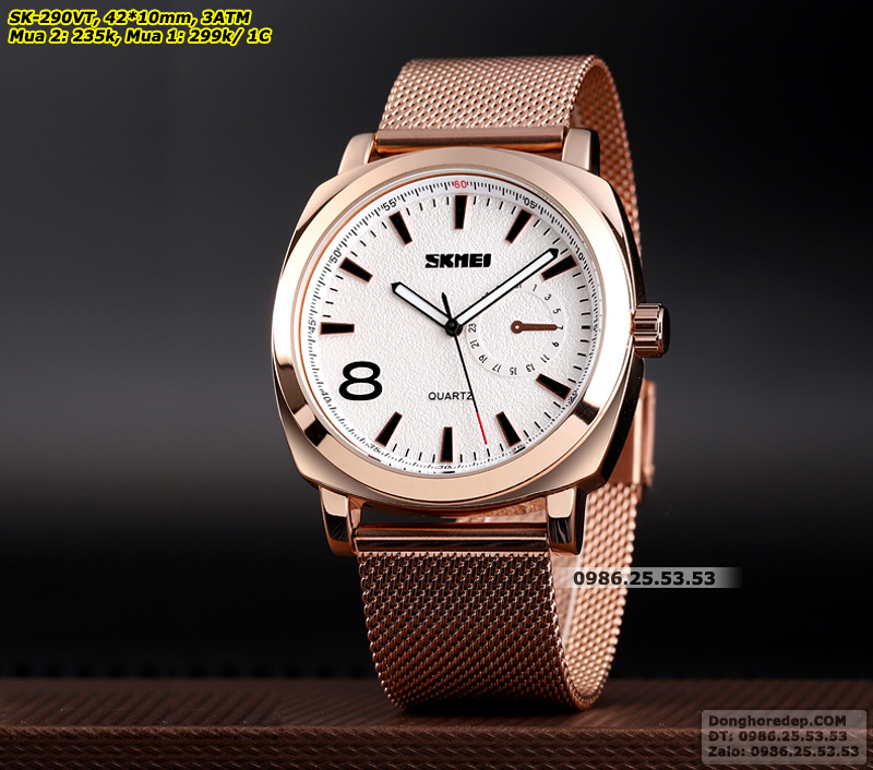 Đồng Hồ Nam Dây Thép Lụa